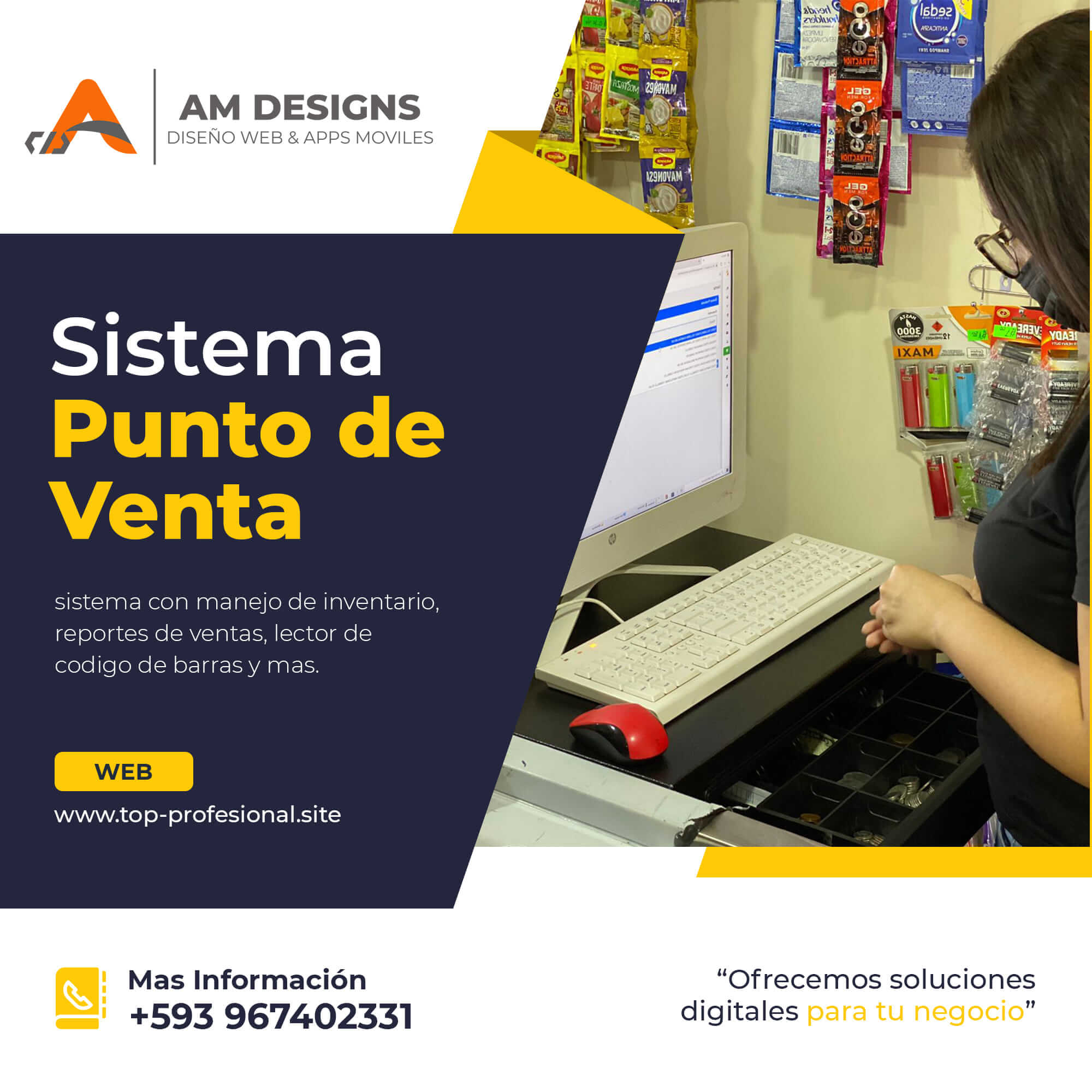 Sistemas de punto de venta diseñado por AM Desings
