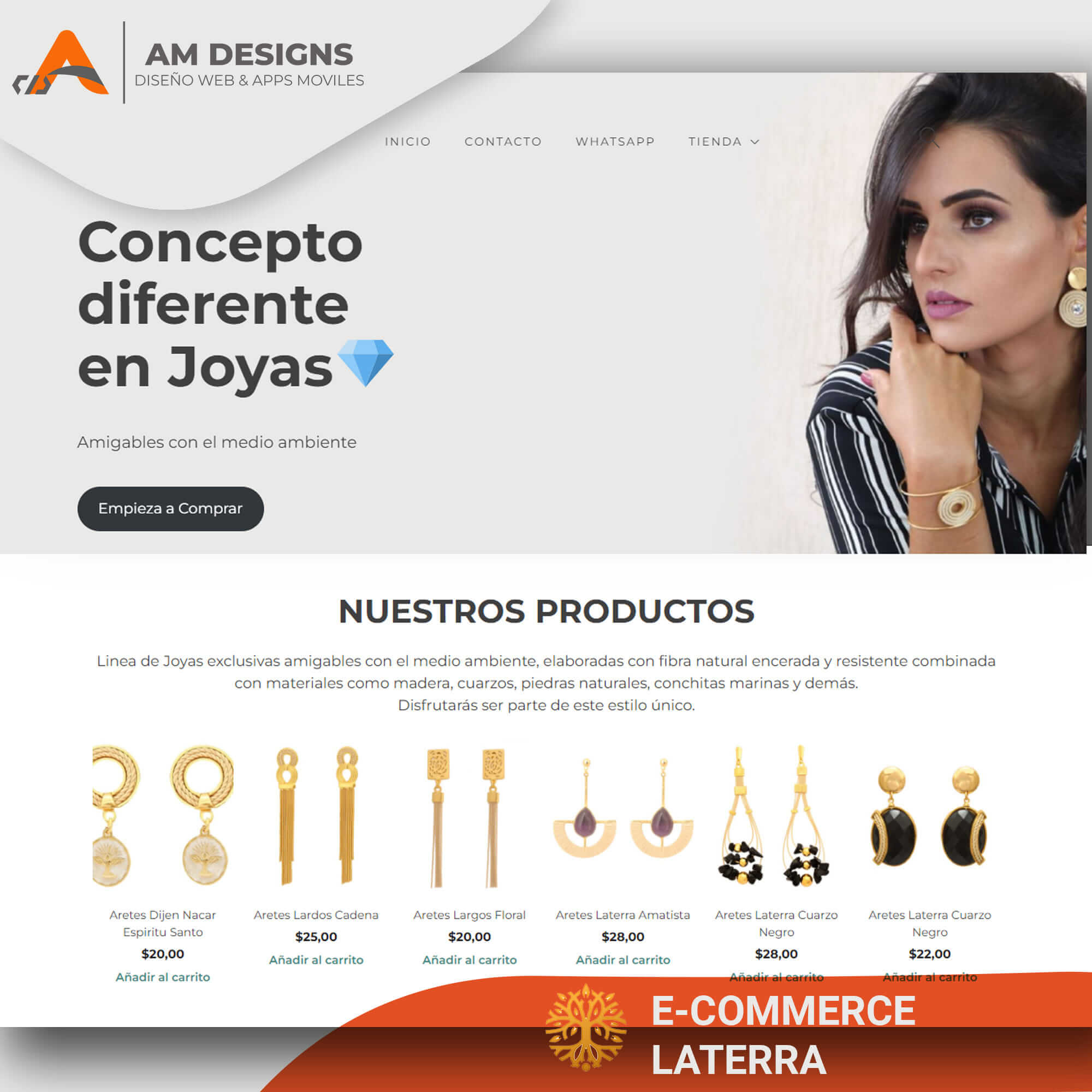 e-commerce realizado para LATERRA por AM Desings